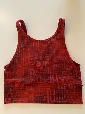 Lululemon Power Pivot Tank – Logo Print – Size 10 – EUC